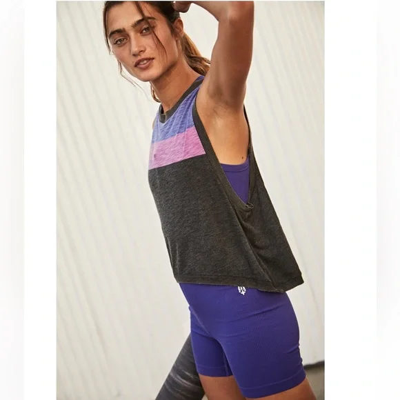 Free People Printed Love Tank | Retro Black Combo - Picture 2 of 13